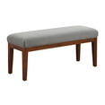 thumbnail image 3 of 43'' Linen Upholstered Entryway Bench with Solid Wood Legs for Bedroom, Living Room, Dinning Room, Hallway, Light Grey, 3 of 9