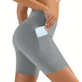 thumbnail image 5 of Biker Shorts Women Tummy Control Workout Leggings with Pockets High Waist Spandex Compression Gym Running Yoga Shorts, 5 of 9