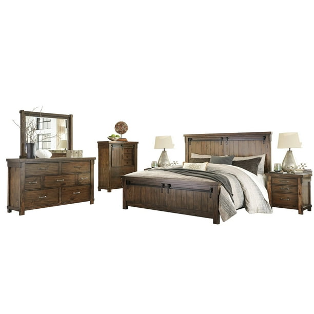 Ashley Furniture Lakeleigh 6 Pc Bedroom Set Queen Panel Bed
