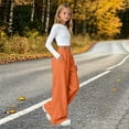 thumbnail image 6 of Ruyang Girls Wide Leg Cargo Sweatpants Kids Baggy Casual Elastic Waist Track Sweat Pants with Pockets Y2k Hip Hop Skater Streetwear, 6 of 9