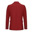 thumbnail image 3 of oqasdz Mens Suit Jacket Regular Large Size Double Pocket Slim Light Casual Attendance Business Travel Coat Top,Size 4X, 3 of 3