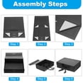 thumbnail image 3 of Uxcell 10x8x3 Inch Magnetic Gift Box Collapsible Paper Party Favor Boxes with Lid and Ribbon Black, 3 of 6