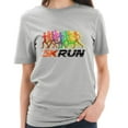 thumbnail image 3 of Big Size 5K Running Graphic Design Unisex Ring Spun Combed Cotton Short Sleeve Deluxe Jersey T-Shirt - Heather Grey 2XL, 3 of 4