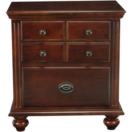 Furniture Large Cherry - Furniture of America Smithson 2-Drawer Nightstand, Cherry