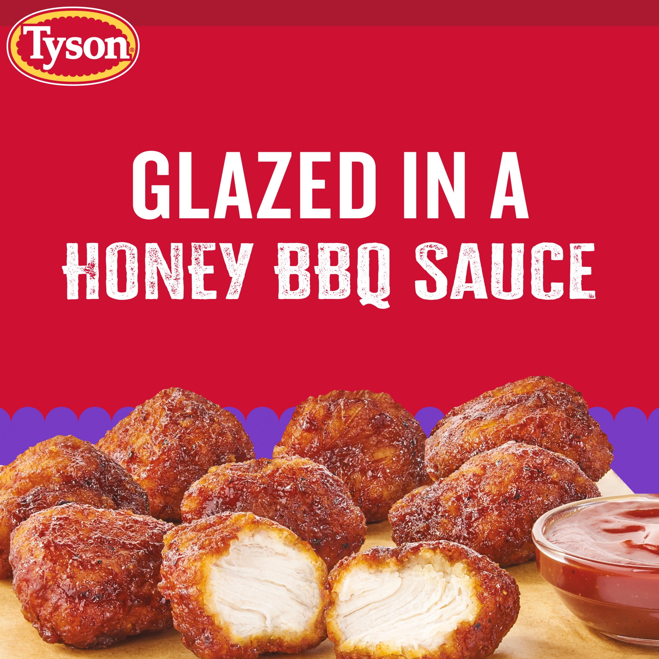 Tyson Any'tizers Honey BBQ Boneless Chicken Bites, 24 oz (Frozen)