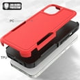 thumbnail image 5 of ELEHOLD for iPhone 14 Plus 6.7 inch Case, Armor Rugged Hard PC Soft TPU Hybrid Anti-Drop Camera Lens Protection Shockproof Glossy Non-Slip Slim Fit Case for iPhone 14 Plus,Red, 5 of 5