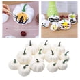 thumbnail image 3 of GUOOL Realistic Fake Artificial White Small Pumpkins For Halloween Fall Harvest Thanksgiving Party Decor DIY Craft, 3 of 9