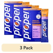 (3 pack) Propel Immune Support Zero Sugar Lemon Blackberry, On The Go Packs, Electrolyte Powder Drink Mix, 0.11 oz, 8 Count Packets