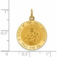 thumbnail image 5 of 14K Yellow Gold Solid Small Queen Of Holy Scapular Reversible Medal (25.6 X 18.75) Made In United States -Jewelry By Sweet Pea, 5 of 8