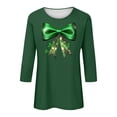 thumbnail image 4 of Craaazy Women's 3/4 Sleeve St. Patrick's Day Tshirts Casual Printed Pullover Tops Gifts, 4 of 5