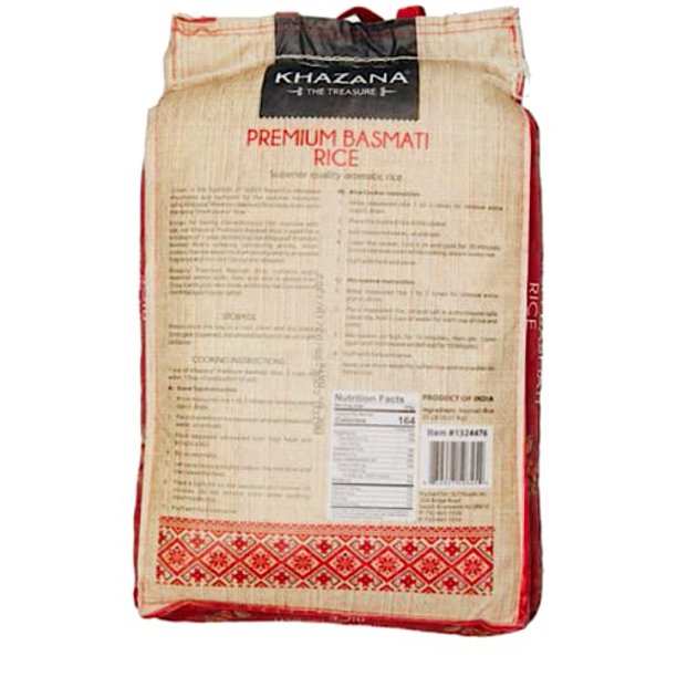 Khazana Premium Basmati Rice 20 lbs Bag
