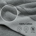 thumbnail image 4 of Unique Bargains 100% Combed Cotton 8 Piece Towel Set Soft 600 GSM Luxury Absorbent Gray, 4 of 8