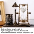thumbnail image 4 of Inteprter Lámpara organizadora de bolígrafos de reloj de arena, soporte de bolígrafo con temporizador de arena Retro antiguo, adornos decorativos, Iluminación y accesorios Latón Inteprter HA027012-01, 4 of 6
