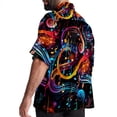 thumbnail image 3 of Note Men's Printed Casual Button Down Short Sleeve Beach Shirts, 3 of 6