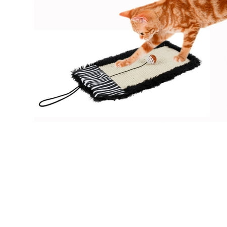 UPC: 0858342755177 | Pet Life ®  Scrape-Away  Sisal and Jute Hanging Carpet Cat Scratcher Toy