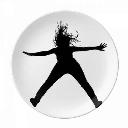 

Jumping Sports Hair Physical Education Plate Decorative Porcelain Salver Tableware Dinner Dish