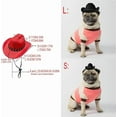 thumbnail image 5 of Dog Cowboy Hat Cat Cowboy Hat Pet Cowboy Costume Mini Cowboy Hat for Dogs Cat Holiday Halloween Pet Party Decoration (Brown, Small), 5 of 10