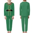 thumbnail image 2 of Renewold Christmas Pajamas for Family Thermal Long-Sleeve Shirt and Pants Pajama Set 2 Pieces Nightwear Sleepwear Soft Green Elf Loungewear Pjs Set for Kids 11-12 Years, 2 of 5