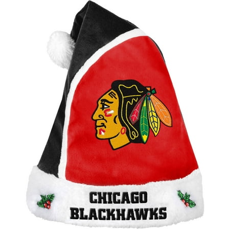 Forever Collectibles NHL 2015 Santa Hat, Chicago Blackhawks