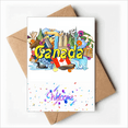 thumbnail image 1 of Rocky Mountains CN Tower Maple Canada Welcome Back Greeting Cards Envelopes Blank, 1 of 3