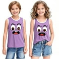 thumbnail image 2 of YABCSAZ Toddler Boys Girls Summer Outfits Sleeveless Tank Tops Loose Fit Active Tee Shirts Kids Casual T-Shirts Blouses Funny Cute Printed Shirts Tops Baby Clothes Size 6 T, 2 of 5