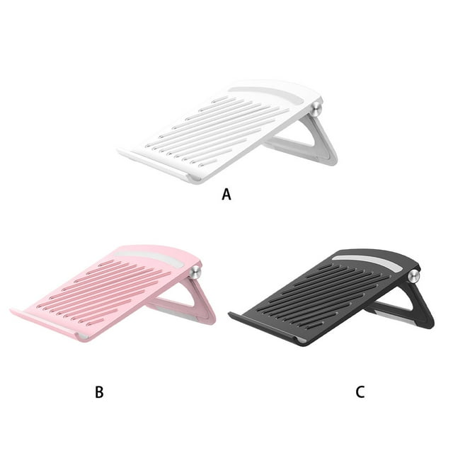 Ruiboury Adjustable Angle Laptop Stand Lightweight And Foldable Portable Convenient To Carry Computer Stand white