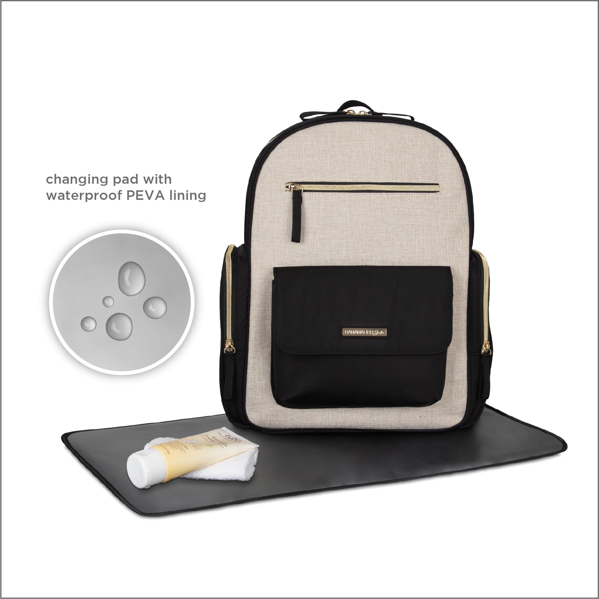 Bananafish Studio Linen Back Pack Diaper Bag, Infant/Toddler