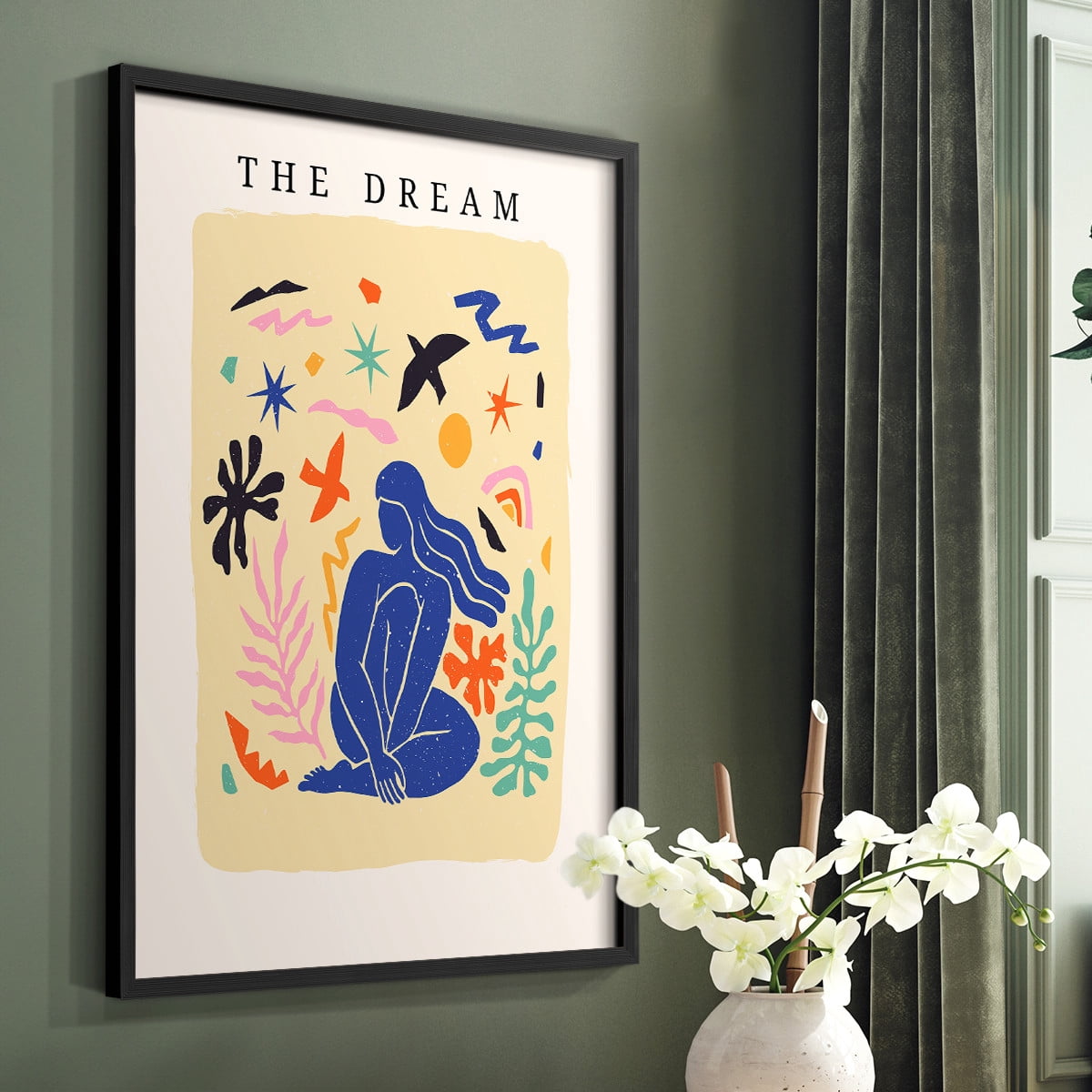 Matisse CCCXV in Black Solid Wood 8 x 10 Framed Print