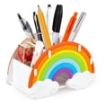 thumbnail image 1 of Rainbow Supply Caddy, Teacher Appreciation Gifts, Thick PVC With Unique Design, Perfect For Multifunctional Storage, Clear Internal Organization, Suitable For Desk Organizer, 1 of 5