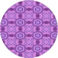 thumbnail image 1 of Ahgly Company Tapis Rond Lavable en Machine Intérieur Transitionnel Heliotrope Violet, 4 Pieds Rond, 1 of 7