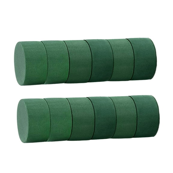 12pcs Cylindrical Flower Foam Block for Great Water Absorption Foam Base for Craft Project and Professional Florists