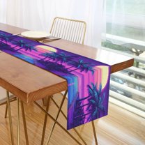 Yayeee Table Runner 90 inches Long Home Kitchen Dinning Party Decoration, Purple Digital Art