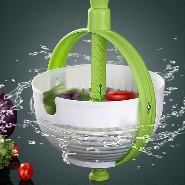 Manual Salad Spinner, Lettuce Spinner Vegetable Dryer, Quick and Easy