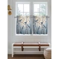 thumbnail image 7 of Half Window Curtains 24 Inches Long, Tree Birds Window Treatment Curtain Drapes, Spring Forest Oil Painting Modern Animal Short Curtains Tiers for Kitchen Over Sink, 27.5"x24", 2 Panels, 7 of 7