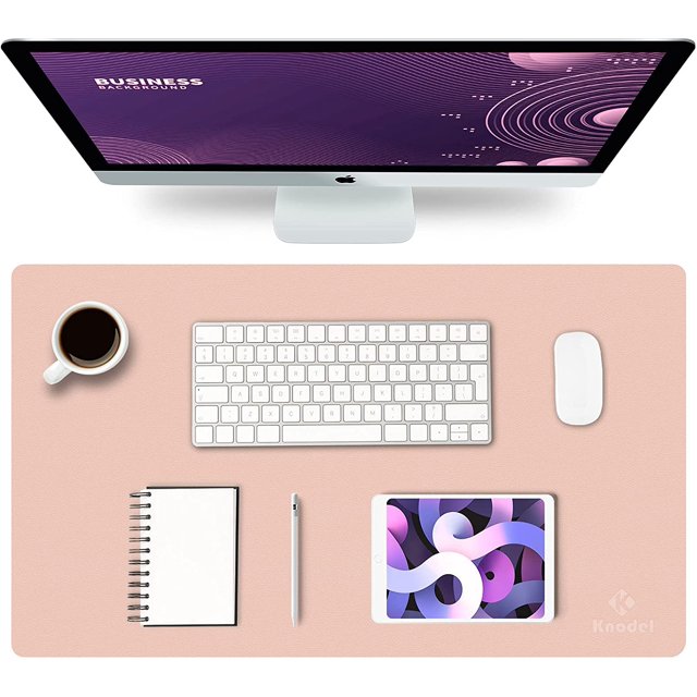 Tapete de Escritorio, Tapete de Escritorio, Tapete de Escritorio 35cm x 60cm, Tapete para Computadora Portátil, Tapete de Escritorio para Oficina y Hogar, Doble Cara (Rosa) JM
