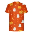 thumbnail image 5 of Handshe Men's Halloween Printed Round Neck Short Sleeve T-Shirt - Trendy Casual T-Shirt, 5 of 5