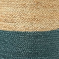 thumbnail image 7 of · REDEARTH · Cylindrical Pouf Foot Stool Ottoman - Jute Braided Pouffe Poof Accent Sitting Footrest for Living Room, Bedroom, Nursery, Patio, Lounge Set of 2 (Natural Teal, 14.5"x14.5"x16"), 7 of 7