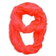 thumbnail image 6 of Peach Couture Fashion Lightweight Crinkled Infinity Loop Scarf Neon Faded Ombre, 6 of 10