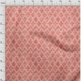 thumbnail image 3 of oneOone Cotton Flex Dark Peach Orange Fabric Texture & Triangle Geometric Quilting Supplies Print Sewing Fabric By The Yard 40 Inch Wide, 3 of 4