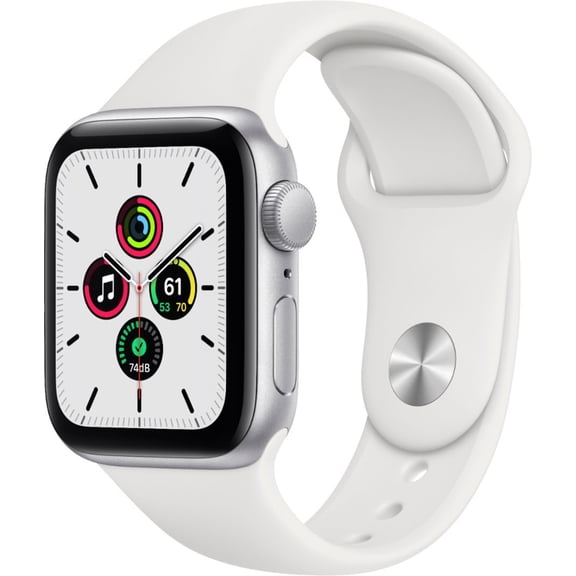 Pre-Owned Apple Watch Series SE 40MM Silver - Aluminum Case - White Sport Band ( Grade B)