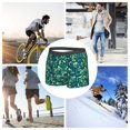 thumbnail image 7 of Mens Underwear Boxer Briefs - Math letter Print green Comfort Breathable men's boxer briefs with Flex Waistband, 7 of 7