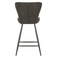 thumbnail image 4 of Safavieh Ashby Tufted Leather Swivel Counter Stool, Set of 2, 4 of 12