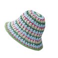 thumbnail image 5 of Biezeib Women Crochet Bucket Hat Contrast Colors Summer Sun Protection Hat Wide Brim Fisherman Cap for Outdoor Travel Beach, 5 of 6