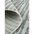 thumbnail image 6 of 8' X 10' Gray Green And Ivory Striped Distressed Stain Resistant Area Rug, 6 of 9