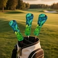 thumbnail image 5 of Yuyamidu Tropical Palm Leaves Golf Club Head Covers PU Leather Driver Headcover, Fairway Wood Head Cover, Golf Hybrid Head Cover for Women Men, Green, 5 of 7