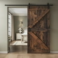 thumbnail image 2 of Coast Sequoia Inc Coast Sequoia 42in x 84in K Series Pine Wood Sliding Barn Door With Hardware Kit Carbon Gray, 2 of 5