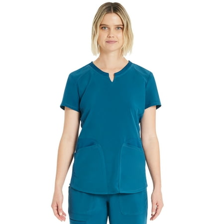 Scrubstar Women's Antimicrobial Premium Performance Notch Neck Top, Sizes XS-3XL