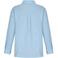 thumbnail image 3 of Women’s Casual Cotton Linen Button Down Blouse Long Sleeve with Front Pocket Lapel Button Down Shirt Lightweight Breathable Fall/Winter Tops Loose Casual Blouses Clothes, 3 of 5