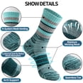 thumbnail image 3 of 5 Pairs Merino Wool Hiking Socks Warm Thermal Winter Cozy Cushioned Moisture Wicking Socks for Women & Men, 3 of 6
