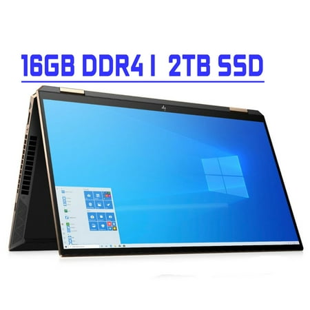 HP Spectre x360 15 Premium 2 in 1 Laptop 15.6” 4K UHD IPS Touchscreen(72% NTSC) 10th Gen Intel 4-Core i7-10510U 16GB DDR4 2TB SSD GeForce MX330 2GB Backlit Keyboard Fingerprint Wifi6 B&O Win10
